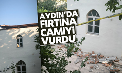 Aydın'da fırtına camiyi vurdu