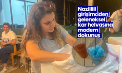 Nazillili girişimciden geleneksel kar helvasına modern dokunuş