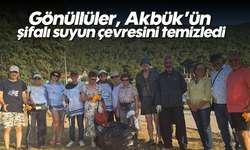 Gönüllüler, Akbük'ün şifalı suyun çevresini temizledi