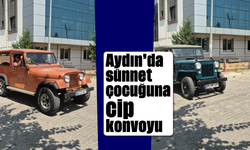 Aydın’da sünnet çocuğuna cip konvoyu