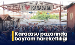 Karacasu pazarında bayram hareketliliği