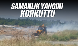 Saman yangını korkuttu