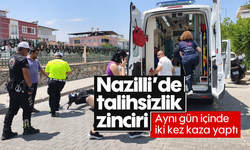 Nazilli’de talihsizlik zinciri: Aynı gün içinde iki kez kaza yaptı