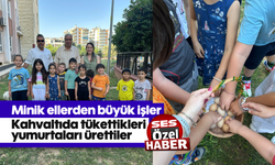 Minik ellerden büyük işler: Kahvaltıda tükettikleri yumurtaları ürettiler