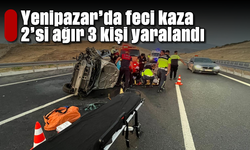 Yenipazar’da feci kaza: 2’si ağır 3 kişi yaralandı
