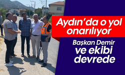 Aydın'da o yol onarılıyor: Başkan Demir ve ekibi, devrede