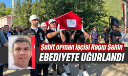 Şehit orman işçisi Ragıp Şahin, son yolculuğuna uğurlandı