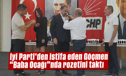 İyi Parti'den istifa eden Göçmen ''Baba Ocağı''nda rozetini taktı