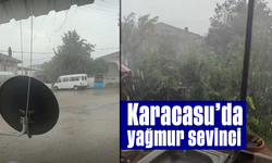Karacasu'da yağmur sevinci