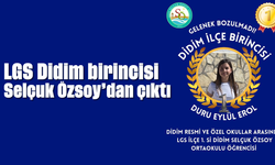 LGS Didim birincisi Selçuk Özsoy’dan çıktı