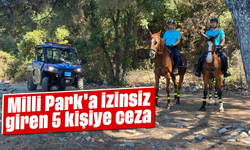 Milli Park'a izinsiz giren 5 kişiye ceza