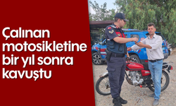 Çalınan motosikletine bir yıl sonra kavuştu