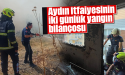 Aydın itfaiyesinin iki günlük yangın bilançosu
