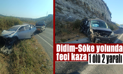 Didim-Söke yolunda feci kaza: 1 ölü, 2 yaralı