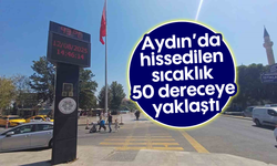 Aydın’da hissedilen sıcaklık 50 dereceye yaklaştı