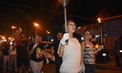Karacasu'da Zafer Bayramı coşkusu fener alayıyla yaşandı