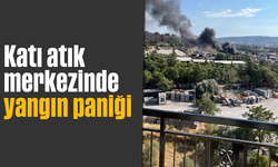 Katı atık merkezinde yangın paniği