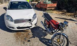 Nazilli'de otomobil ile motosiklet kafa kafaya çarpıştı