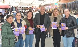 CHP’li kadınlardan Koçarlı’da anlamlı etkinlik: “Kadına şiddete hayır” afişleri dağıtıldı