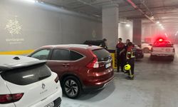 Nazilli'de korku dolu anlar: Otoparkta yangın paniği