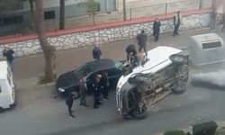 Aydın’da dehşet anları: Kaldırıma çarpıp takla attı!