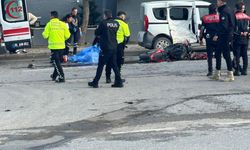 Korkunç kaza da motosiklet sürücüsü hayatını kaybetti
