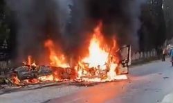 Aydın'da korkunç kaza; Araçlar küle döndü: 2 yaralı