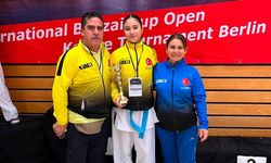 Kuşadalı sporcu Evce Almanya'da madalyaları topladı