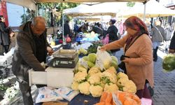 Kuşadası’nda tezgahlar kışa özgü sebze ve meyvelerle doldu