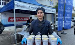 Nazilli'de sıcak ikram