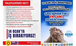 KESK'in iş bırakma eylemine Kuşadası'ndan destek geldi