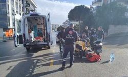 Aydın'da otomobil ile çarpışan motosiklet sürücüsünün bacağı kırıldı