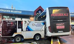 Nazilli’de facia ucuz atlatıldı: El freni çekilmeyen otobüs otogarı birbirine kattı