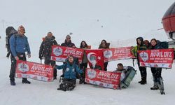 Aydınlı dağcılar, eksi 20 derecede Erciyes’e tırmandı