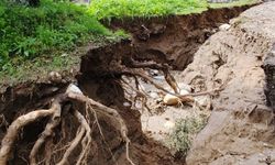 Aydın'da toprak yarıldı: Dere yön değiştirdi
