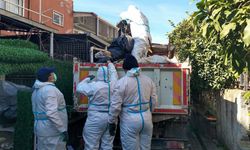 Aydın'da çöp ev: 13 kamyon çöp çıkartıldı