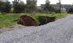 Aydın'da obruk oluştu