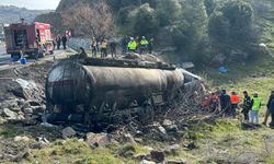 Mazot yüklü tanker alev alev yandı: 1 ölü