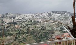 Burası Doğu değil burası Ege! Sultanhisar'da dağlar beyaza büründü