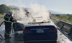 Germencik’te araç küle döndü