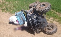 Hayvanlarına bakmaya giden kadın ATV'nin altında kaldı