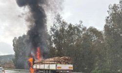 Aydın'da TIR alev topuna döndü