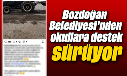 Bozdoğan Belediyesi'nden okullara destek sürüyor