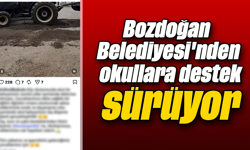Bozdoğan Belediyesi'nden okullara destek sürüyor