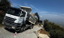 Aydın'da yol çöktü: Büyükşehir müdahale etti