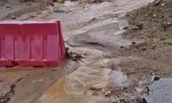 Nazilli’de yağmur afet getirdi: Yol tamamen çöktü