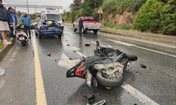 Aydın'da motosiklet sürücüsü yaşam savaşı veriyor
