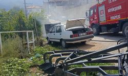 Alışverişe geldi, aracından oldu: Yeni aldığı otomobil motor kısmından yandı