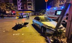 Nazilli’de gece yarısı kaza: Otomobil ile motosiklet çarpıştı