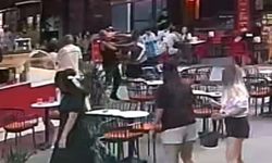Polisten kaçıyordu, tek yumrukla yere serildi